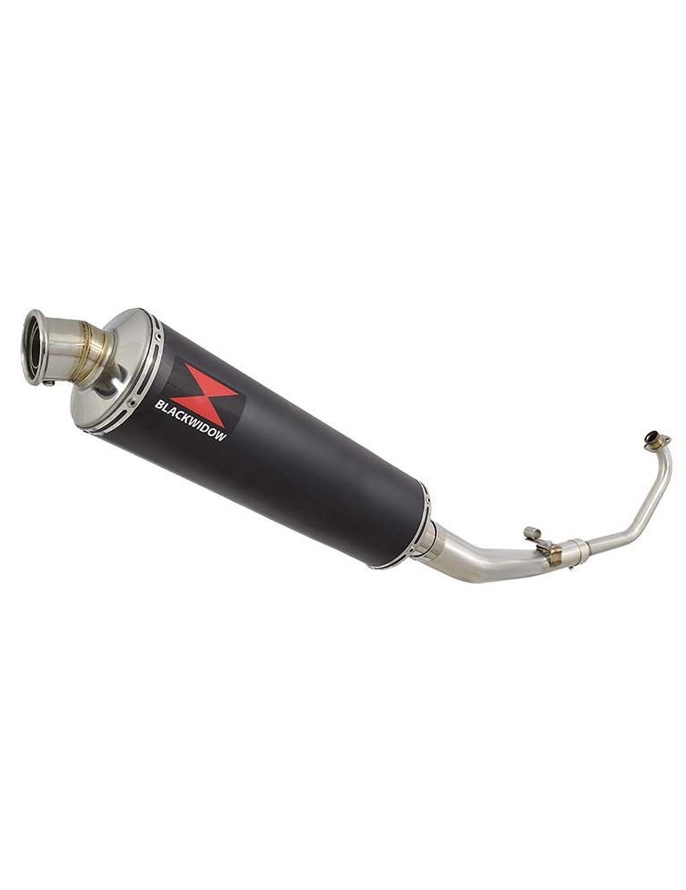 CBR 125 CBR125R 2004 - 2010 Diamètre XI Ligne complète & Silencieux Rond Noir En Inox 400mm
