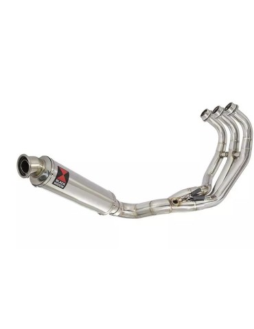 MT-09 Tracer 2013-2021  Low Level De-cat Exhaust System with 350mm Round Stainless Steel Silencer