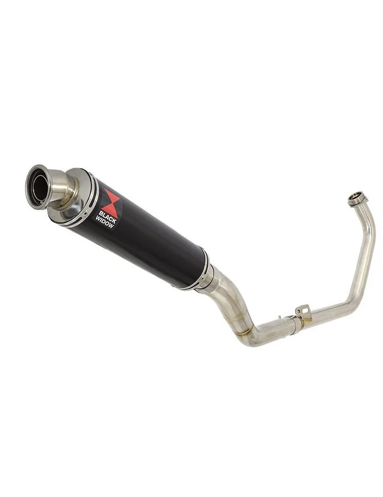 CBR250R MC41 2011-2014 Decata Ligne complète + Silencieux Rond Noir En Inox 350mm
