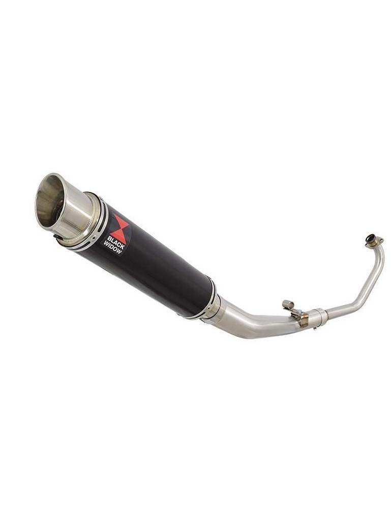 CBR 125 CBR125R 2004 - 2010 Diamètre XI Ligne complète & Silencieux Rond Noir En Inox 400mm