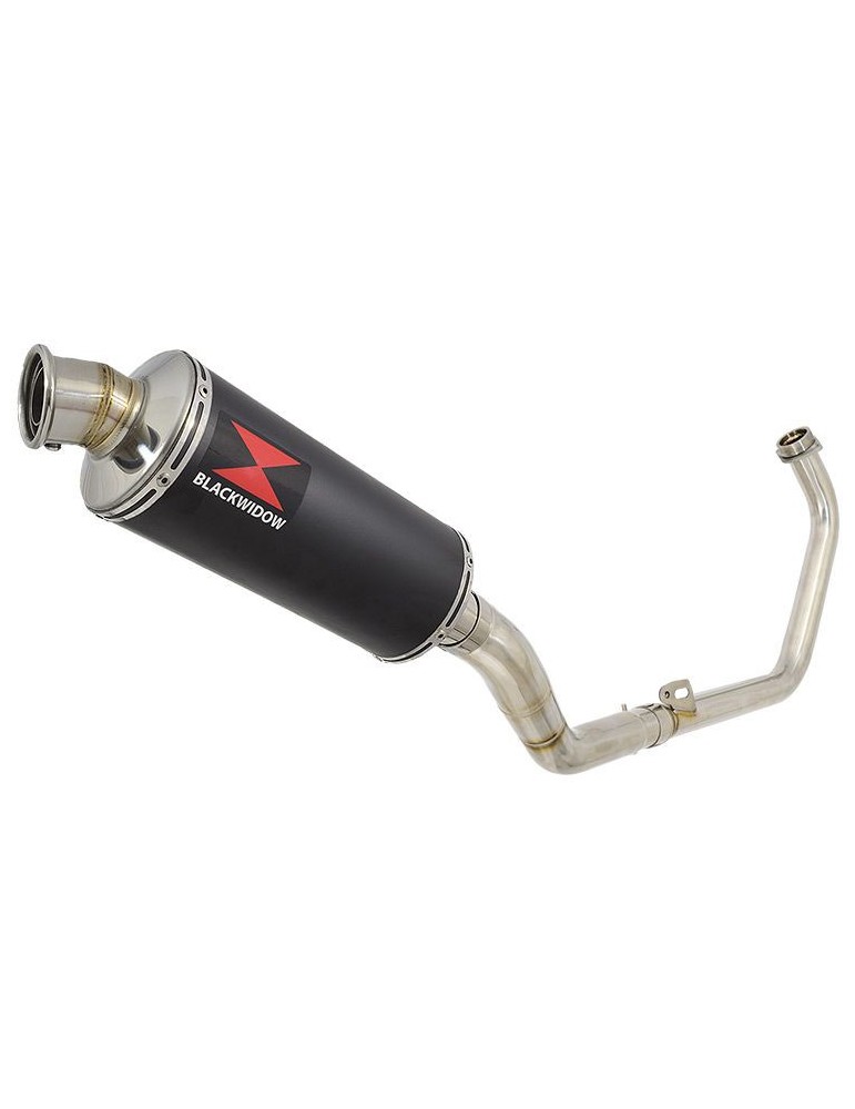 CBR250R MC41 2011-2014 Decata Ligne complète + Silencieux Rond Noir En Inox 300mm