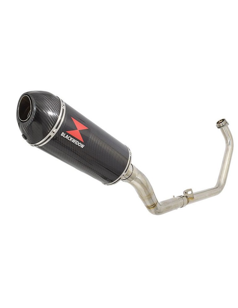 CBR250R MC41 2011-2014 Decata Ligne complète + Silencieux Ovale En Carbone + Carbone Tip 300mm