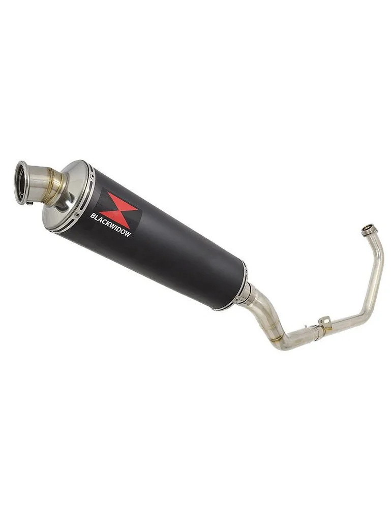 CBR300R NC51 2014-2017 De Cat Ligne complète + Silencieux Rond Noir En Inox 400mm