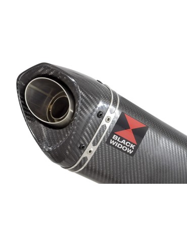 CBR250R MC41 2011-2014 Decata Ligne complète + Silencieux Tri  Ovale En Carbone + Carbone Tip 250mm