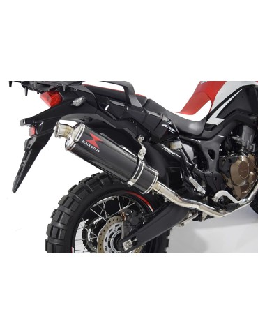 CRF1000 Africa Par paire Decata Ligne complète + Silencieux Ovale En Carbone 400mm 2015 - 201x