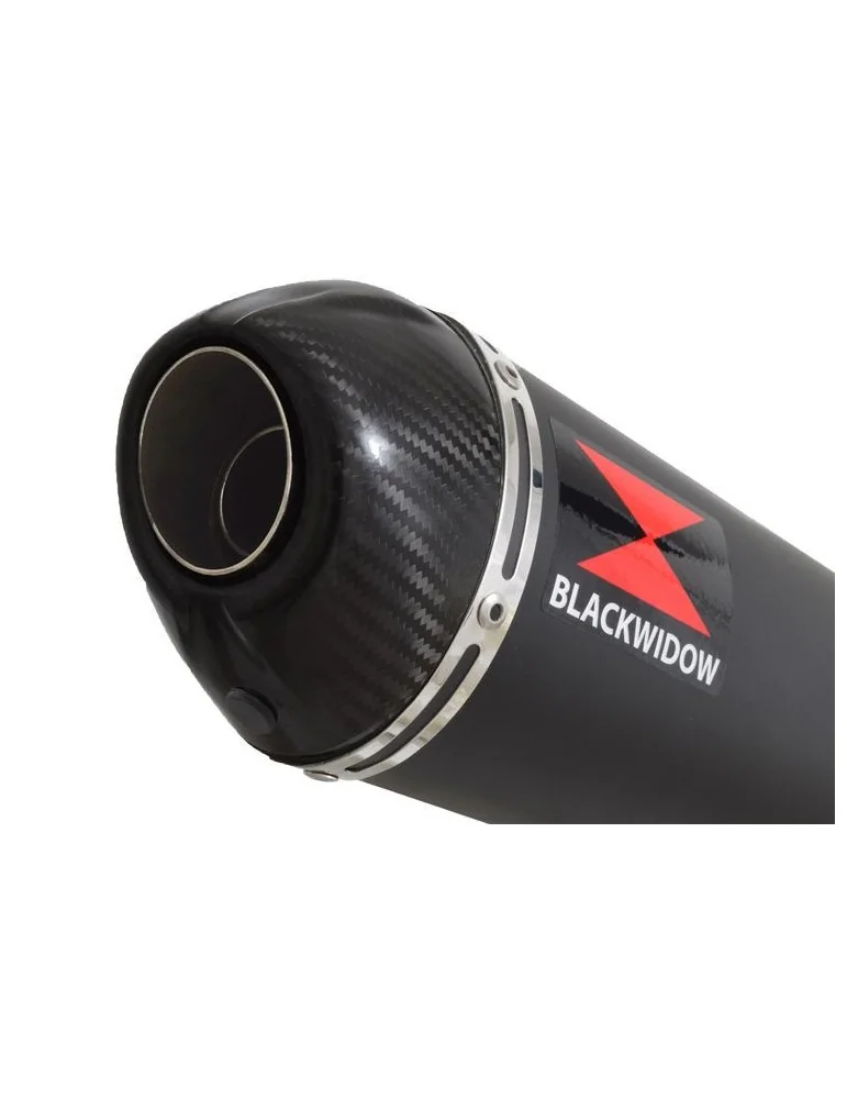 CBR 125 CBR125R 2004 - 2010 Diamètre XI Ligne complète & Silencieux Rond Noir En Inox 400mm