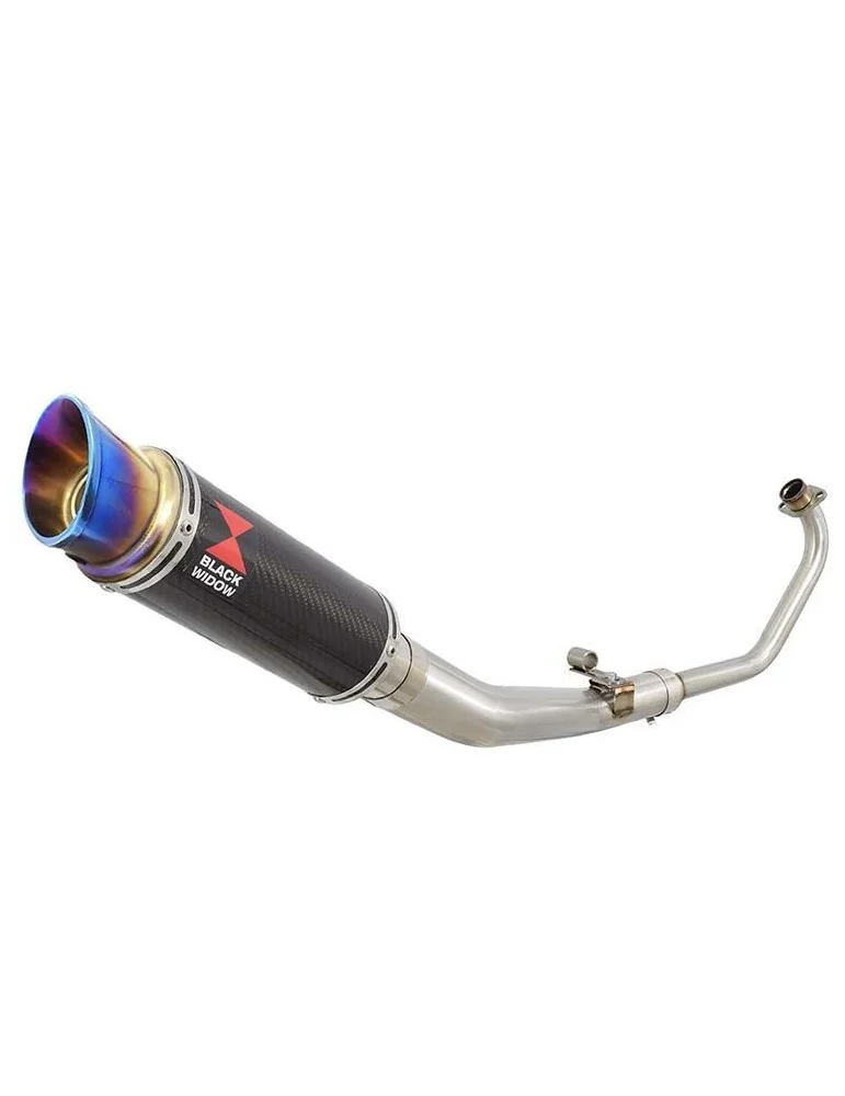 CBR 125 CBR125R 2004 - 2010 Diamètre XI Ligne complète & Silencieux Rond Noir En Inox 400mm