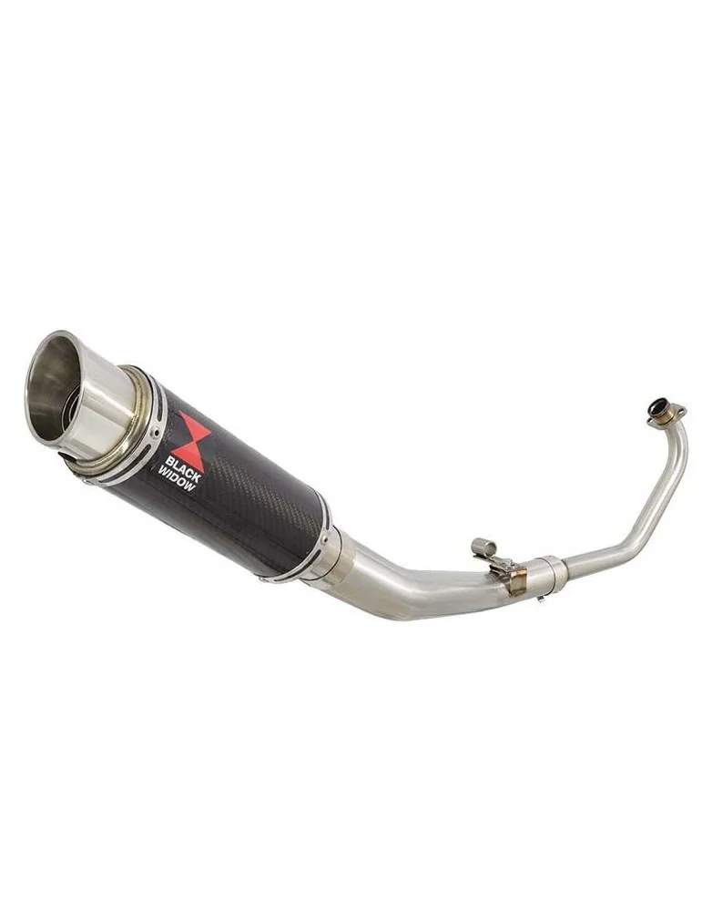 CBR 125 CBR125R 2004 - 2010 Diamètre XI Ligne complète & Silencieux Rond Noir En Inox 400mm