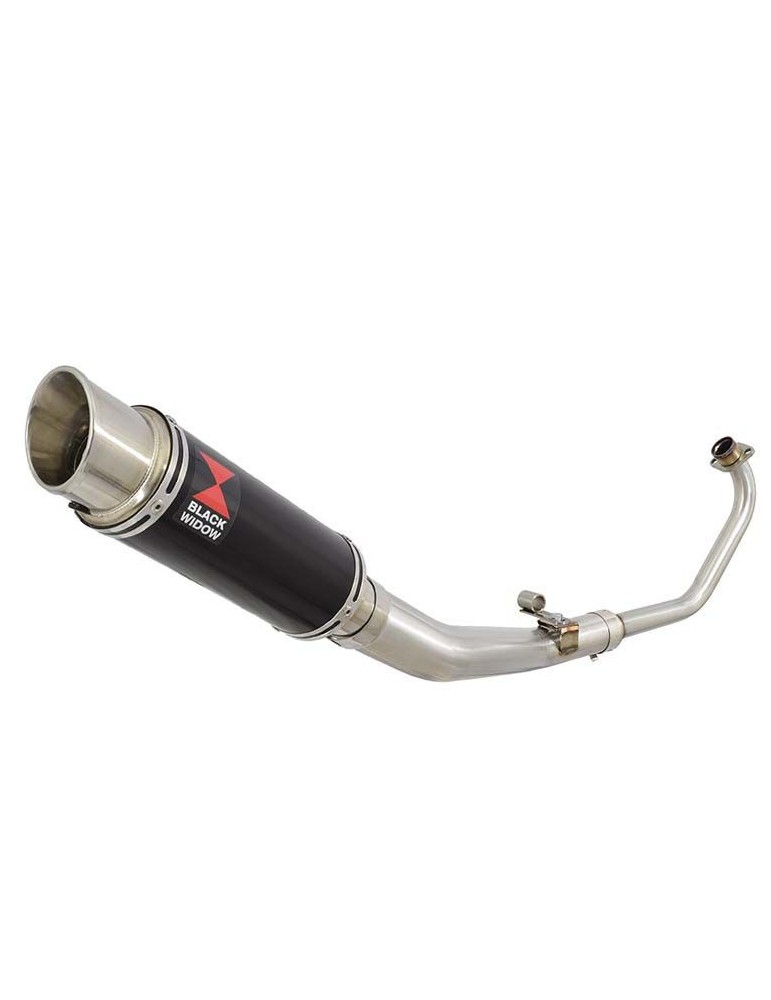 CBR 125 CBR125R 2004 - 2010 Diamètre XI Ligne complète & Silencieux Rond Noir En Inox 400mm