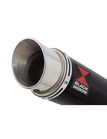 CBR 125 CBR125R 2004 - 2010 Diamètre XI Ligne complète & Silencieux Rond Noir En Inox 400mm