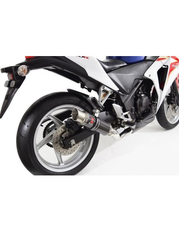 CBR250R MC41 2011-2014 Decata Ligne complète + Silencieux GP Rond En Carbone + Canule en Titane 230mm