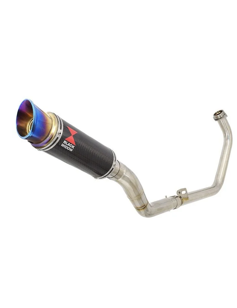 CBR250R MC41 2011-2014 Decata Ligne complète + Silencieux GP Rond En Carbone + Inox Anodisé Tip 230mm