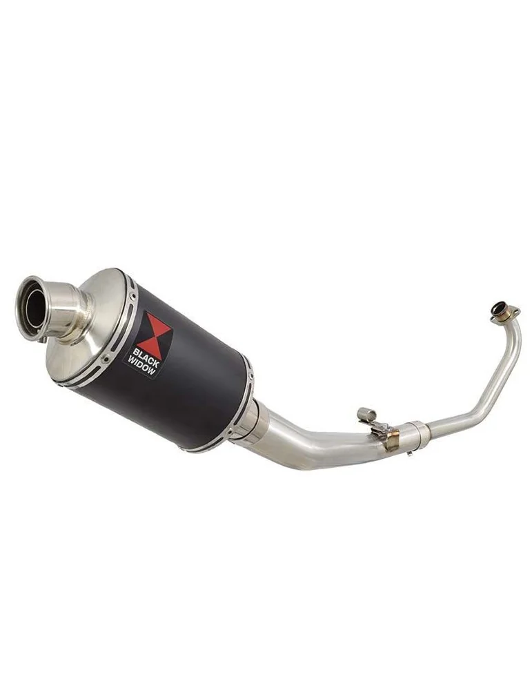 CBR 125 CBR125R 2004 - 2010 Diamètre XI Ligne complète & Silencieux Rond Noir En Inox 400mm