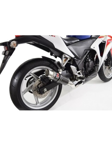 CBR250R MC41 2011-2014 Decata Ligne complète + Silencieux GP Rond En Carbone 230mm