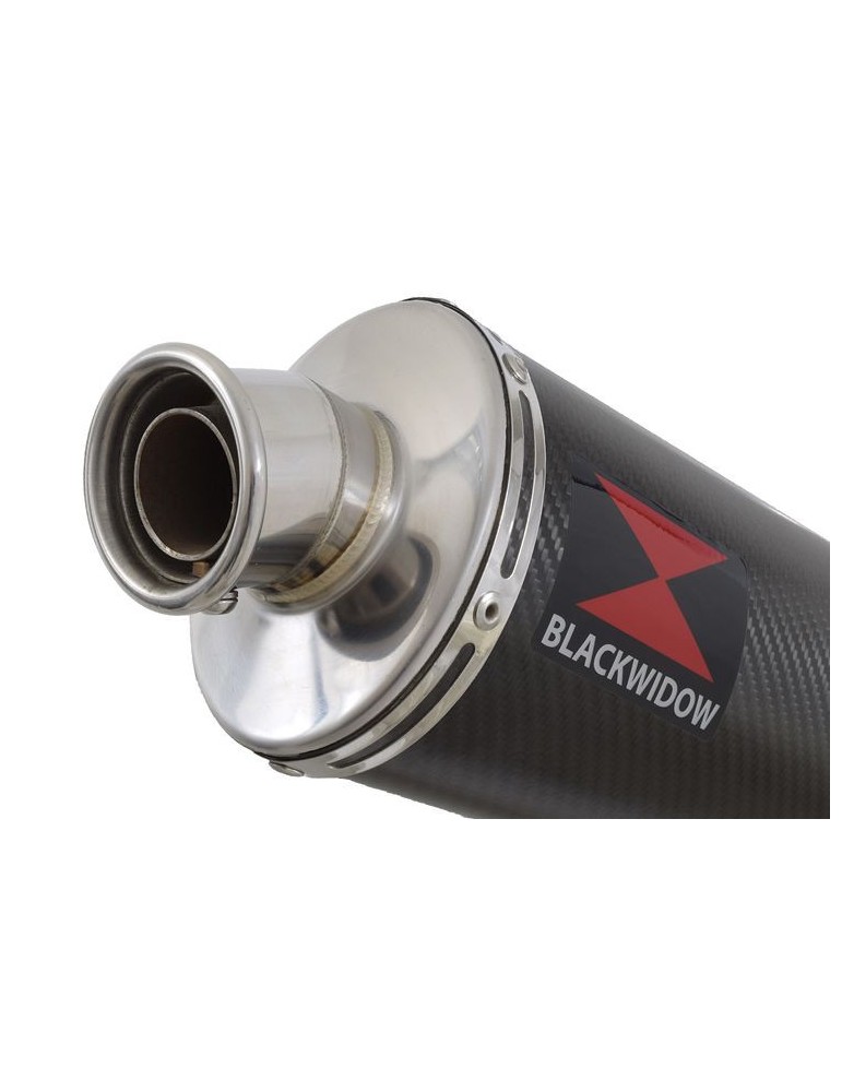 CBR 125 CBR125R 2004 - 2010 Diamètre XI Ligne complète & Silencieux Rond Noir En Inox 400mm