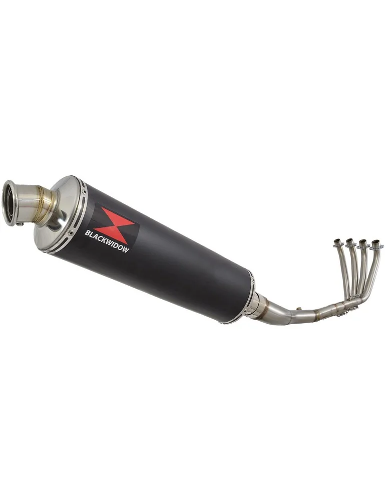 CBR 650 F CBR650F 2014-2017 Décatalyseur Ligne complète & Silencieux Rond Noir Inox 400mm