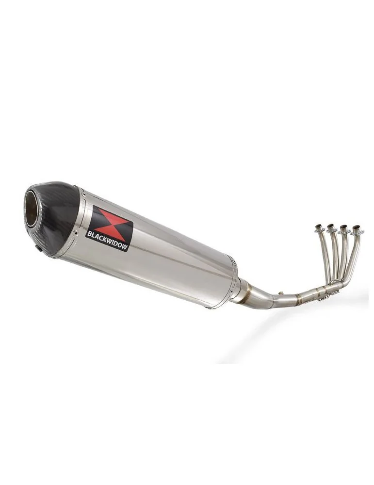 CBR 650 F CBR650F 2014-2017 Décatalyseur Ligne complète & Silencieux Ovale En Inox + carbone 400mm