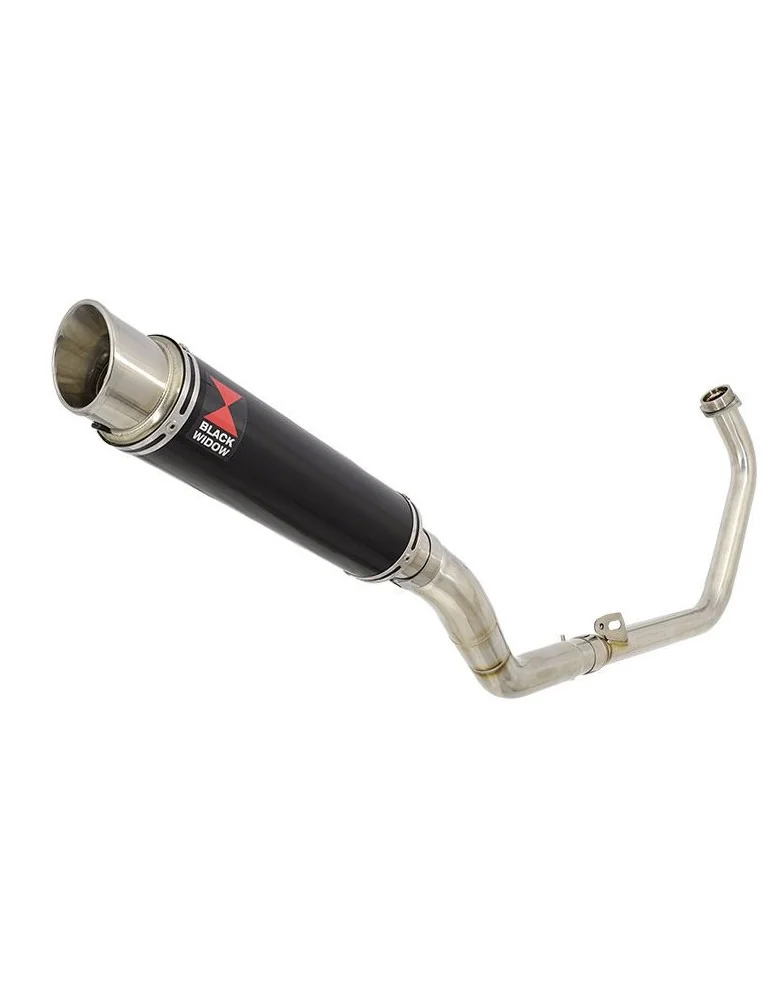 CBR300R NC51 2014-2017 Decata Ligne complète + Silencieux Rond GP Style Noir En Inox 350mm