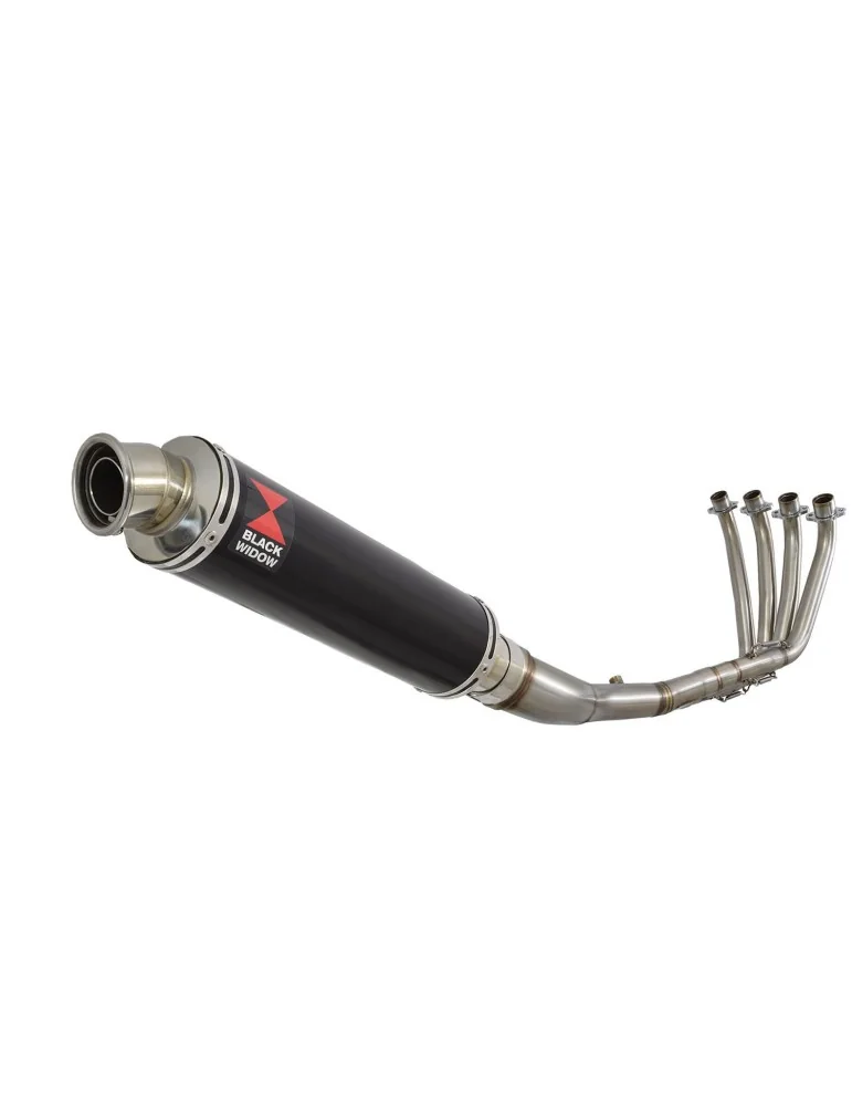 CBR 650 F CBR650F 2014-2017 Décatalyseur Ligne complète & Silencieux Rond Noir Inox 350mm
