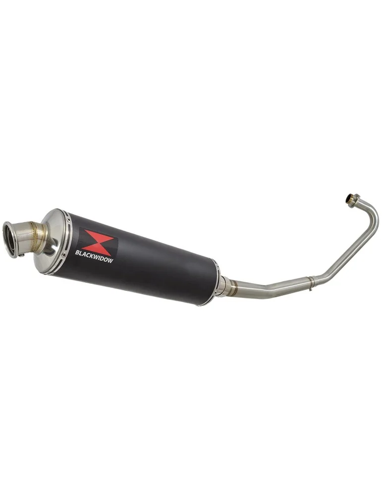 CBF125 2008-2017 Ligne complète & Silencieux Rond Noir En Inox 400mm