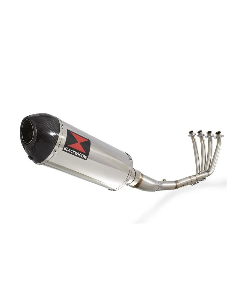 CBR 650 F CBR650F 2014-2017 Décatalyseur Ligne complète & Silencieux Ovale En Inox + carbone 300mm