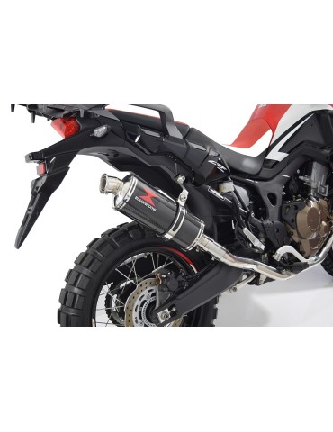 CRF1000 Africa Par paire Decata Ligne complète + Silencieux Ovale En Carbone 300mm 2015 - 201x