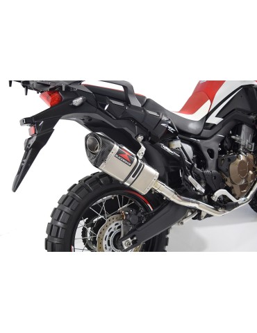 CRF1000 Africa Par paire Decata Ligne complète + Silencieux Tri-Oval Inox / Carbone Tip 250mm 2015 - 201x