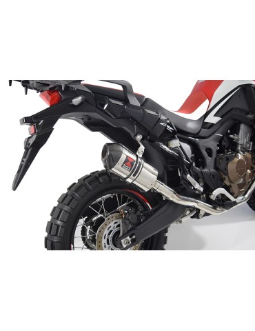 CRF1000 Africa Par paire Decata Ligne complète + Silencieux Ovale Inox /Carbone Tip 200mm 2015 - 201x