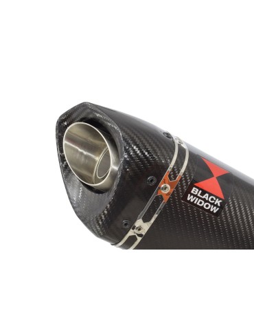 CBR 125 CBR125R 2004 - 2010 Diamètre XI Ligne complète & Silencieux Rond Noir En Inox 400mm