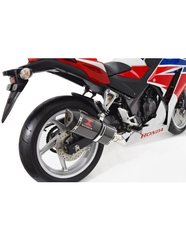 CBR300R NC51 2014-2017 Decata Ligne complète + Silencieux Hexagonale En Carbone 300mm
