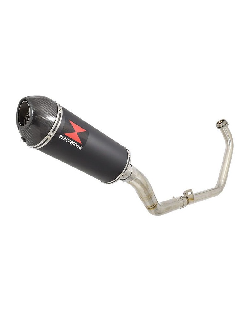 CBR300R NC51 2014-2017 Decata Ligne complète + Silencieux Ovale Noir En Inox 300mm
