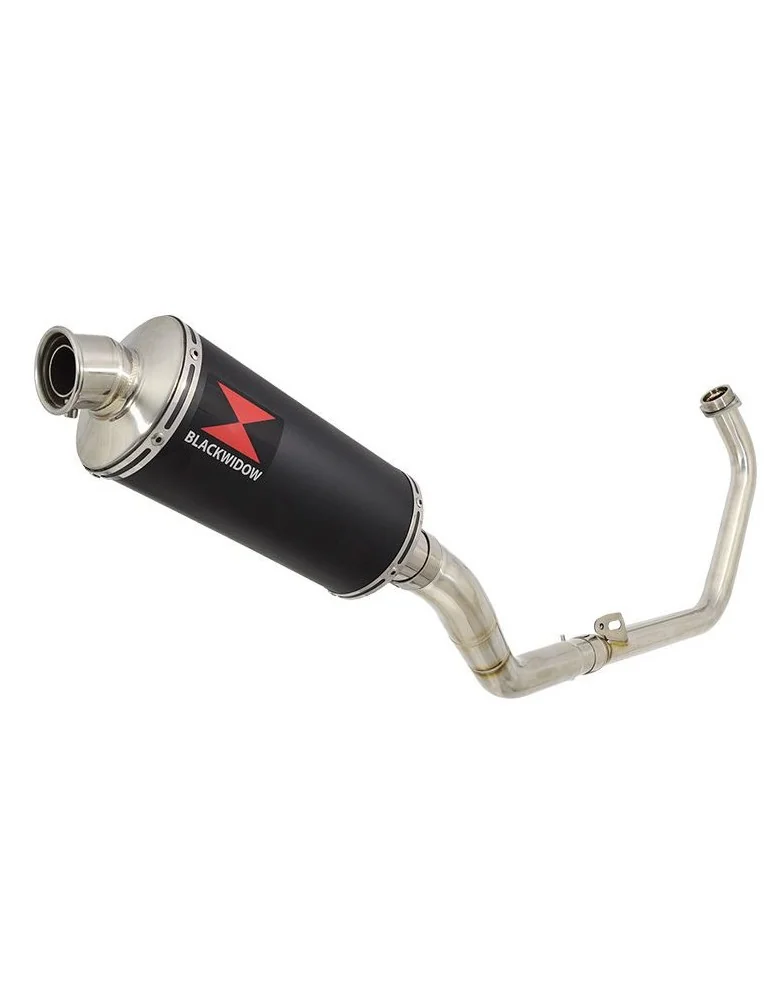 CBR300R NC51 2014-2017 Decata Ligne complète + Silencieux Ovale Noir En Inox 300mm