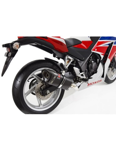 CBR300R NC51 2014-2017 Decata Ligne complète + Silencieux Ovale En Carbone 250mm