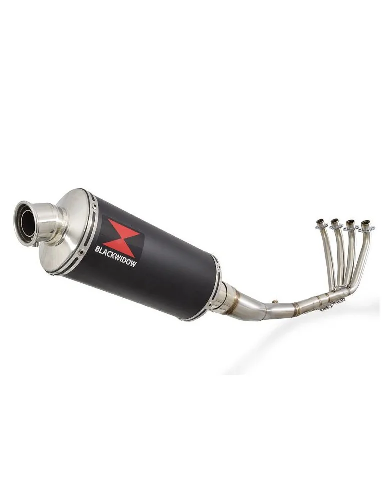 CBR 650 F CBR650F 2014-2017 Décatalyseur Ligne complète & Silencieux Ovale black En Inox 300mm