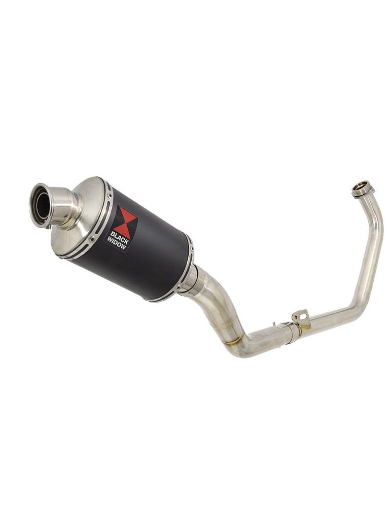 CBR300R NC51 2014-2017 Decata Ligne complète + Silencieux Ovale Noir En Inox 230mm