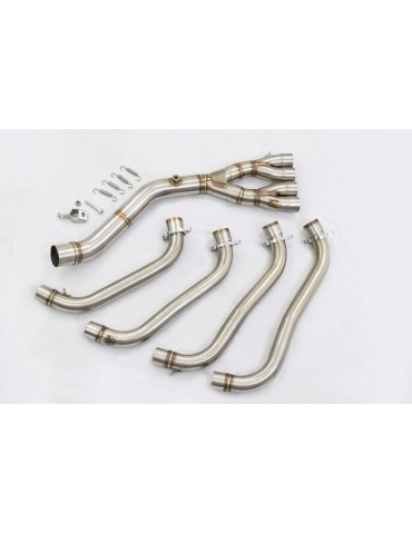 CBR 650 F CBR650F 2014-2017 Décatalyseur Ligne complète & Silencieux GP Rond carbone + canule Anodisé 230mm