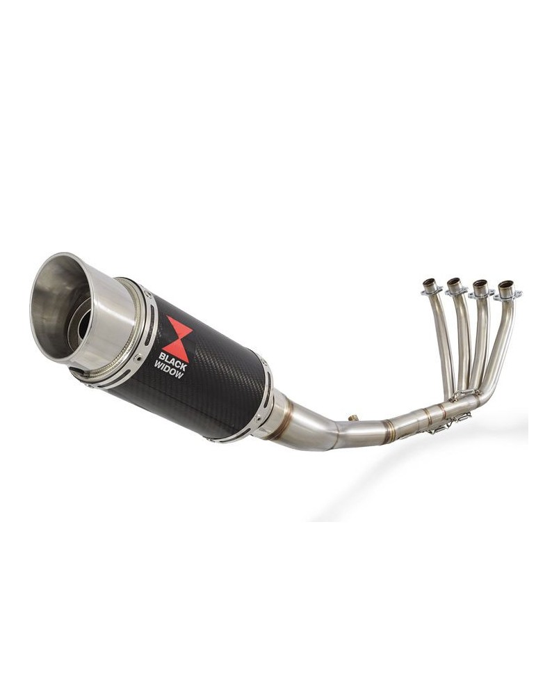 CBR 650 F CBR650F 2014-2017 Décatalyseur Ligne complète & Silencieux Rond En Carbone 200mm