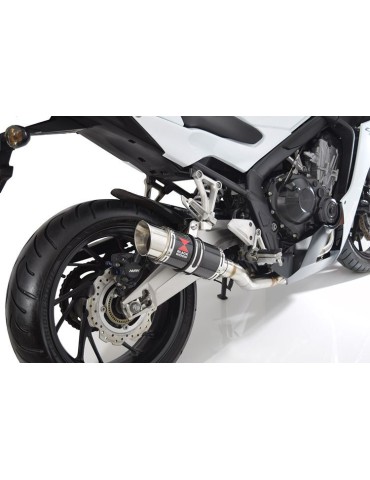 CBR 650 F CBR650F 2014-2017 Décatalyseur Ligne complète & Silencieux Rond En Carbone 200mm