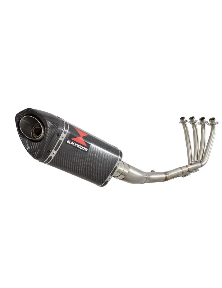 CBR 650 F CBR650F 2014-2017 Décatalyseur Ligne complète & Tri Silencieux Ovale En Carbone 250mm