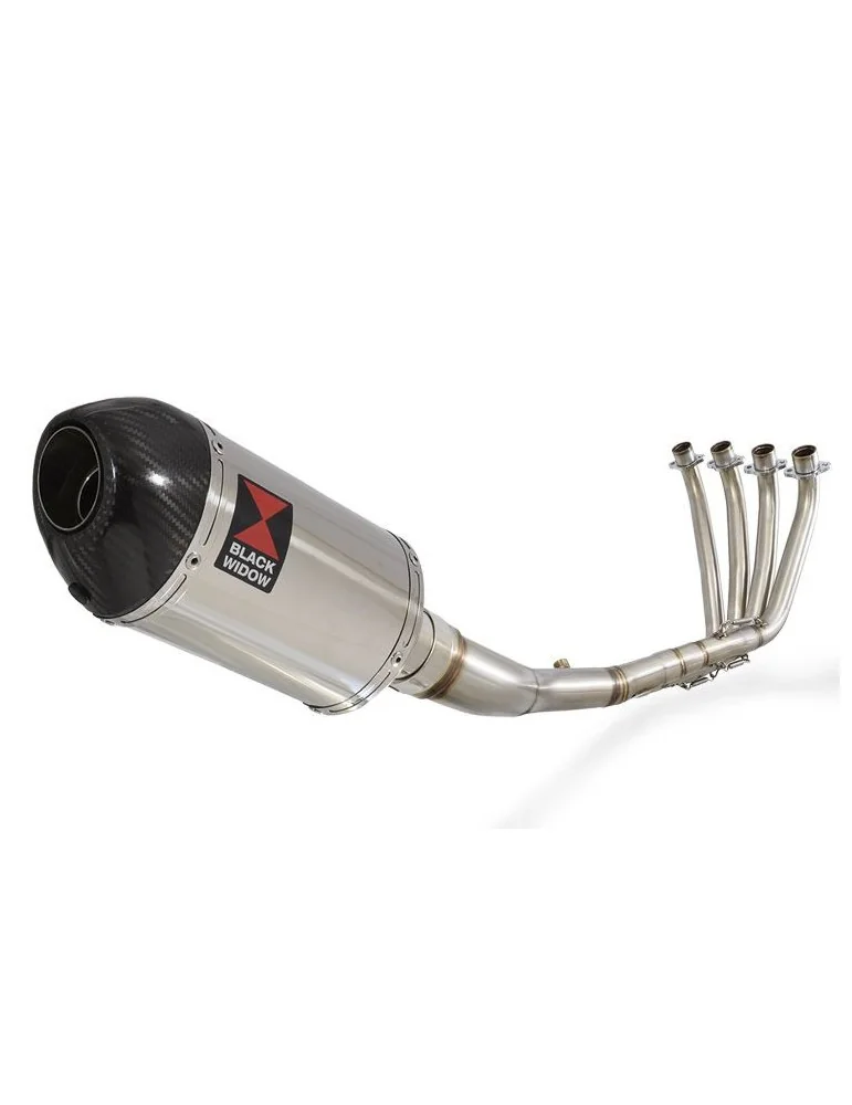 CBR 650 F CBR650F 2014-2017 Décatalyseur Ligne complète & Silencieux Ovale En Inox + carbone 200mm