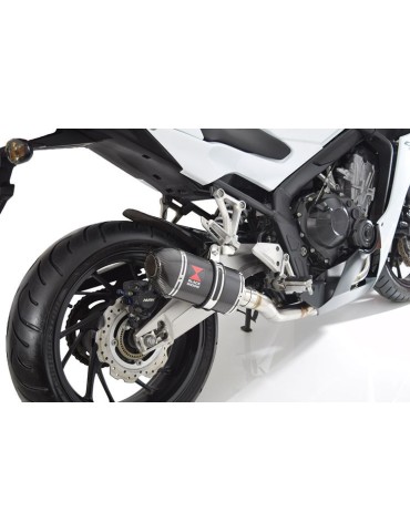 CBR 650 F CBR650F 2014-2017 Décatalyseur Ligne complète & Silencieux Ovale En Carbone 200mm