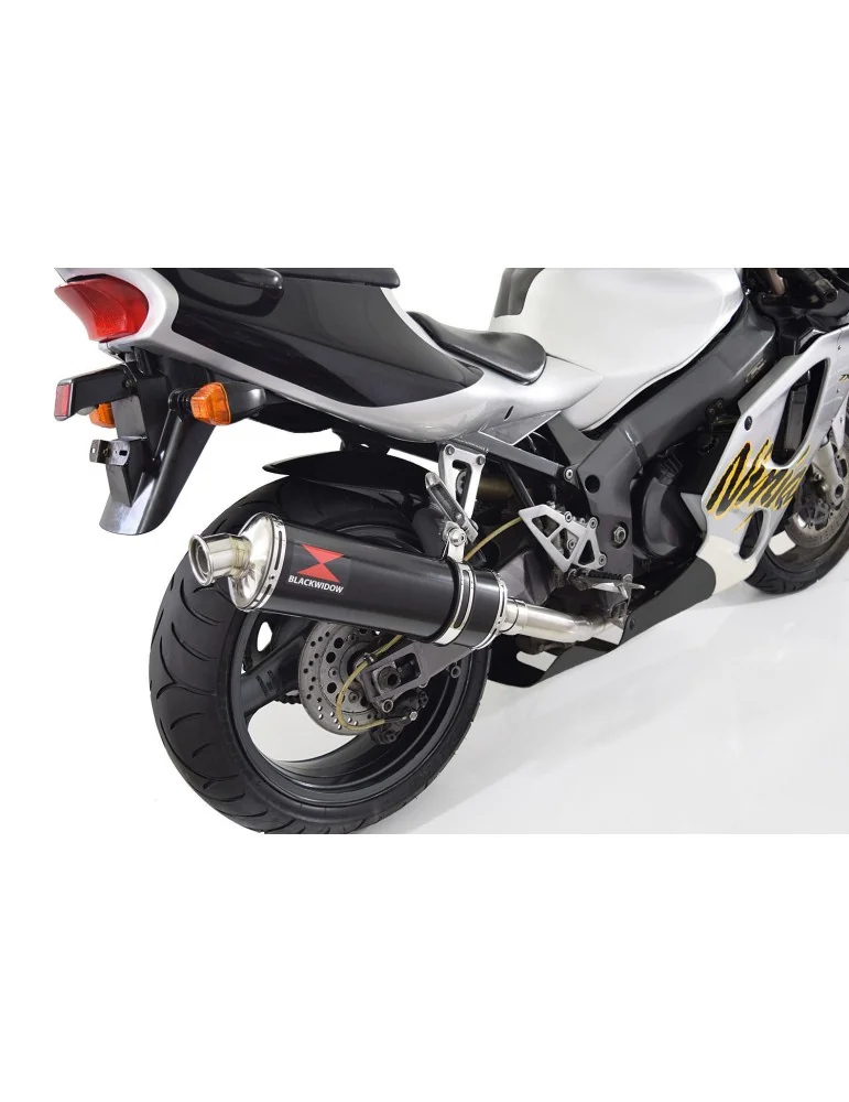 ZXR750 ZXR 750 J K L M 91-95 Ligne complète & Silencieux Ovale Noir En Inox 400mm