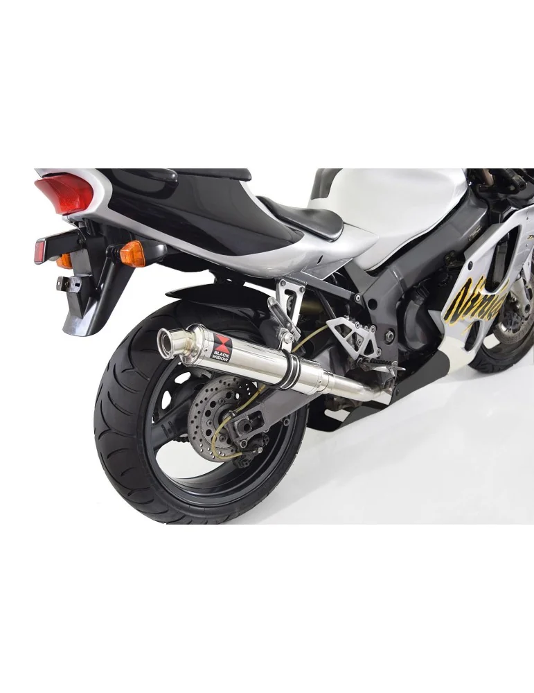 Silencieux échappement arrière Universel Carbone/Inox 1 sortie ronde type  Moto