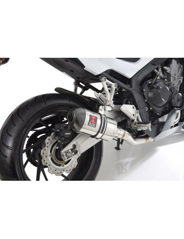 CB 650 F CB650F 2014-2017 Décatalyseur Ligne complètes & Ovale Silencieux En Inox + Carbon Tip 200mm