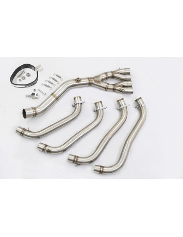 CB 650 F CB650F 2014-2017 Décatalyseur Ligne complètes & Tri Silencieux Ovale En Carbone + Carbon Tip 250mm