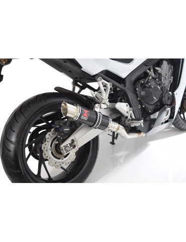 CB 650 F CB650F 2014-2017 Décatalyseur Ligne complètes & GP Rond Painted black Silencieux En Inox 230mm