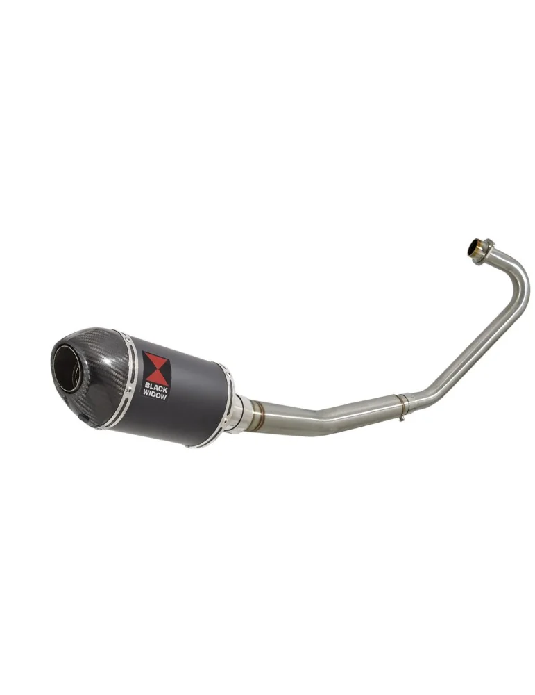 CBF125 2008-2017 Ligne complète & Silencieux Ovale Noir En Inox 200mm