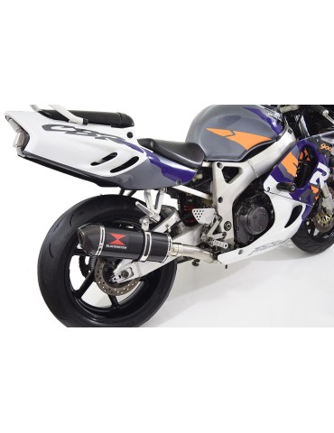 CBR 900 RR Fireblade Performance Race Ligne Complète & Silencieux Ovale Noir Inox+ Carbone Tip 300mm