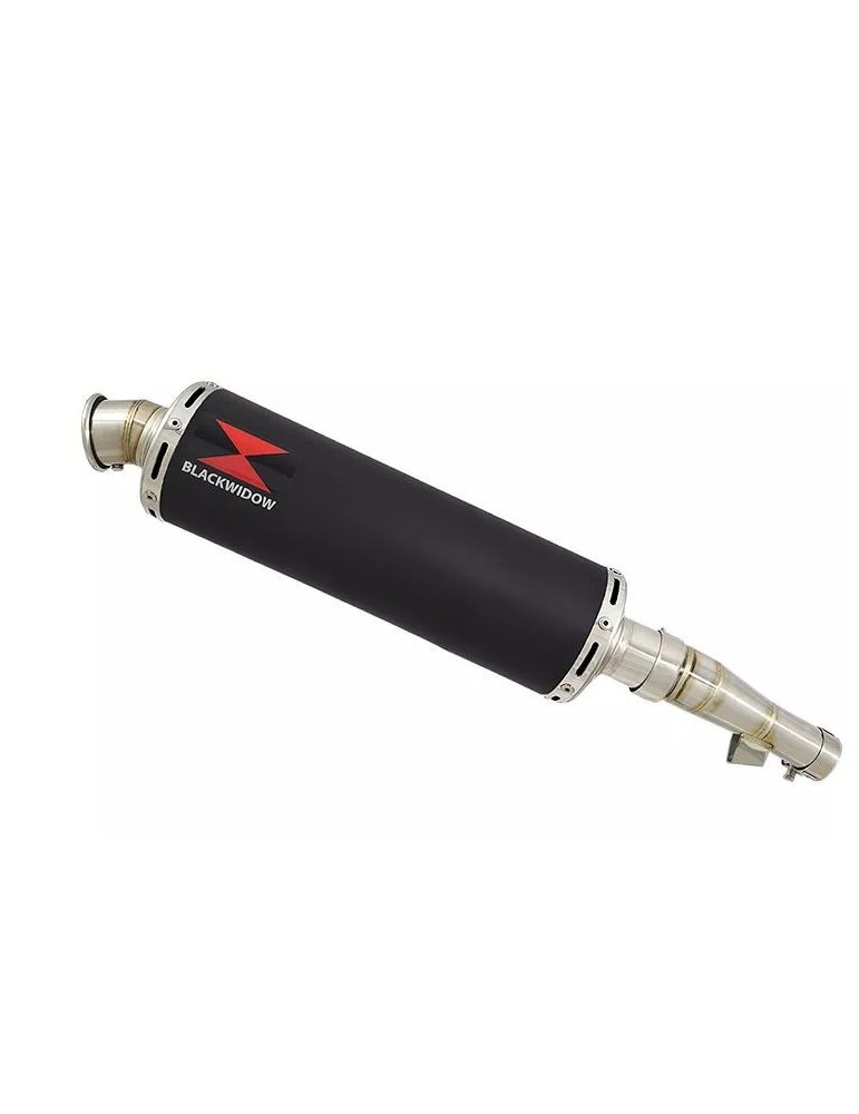 Honda NC 700 S (RC61) 2012-2014 Kit Silencieux: Silencieux Rond Noir Inox 400mm