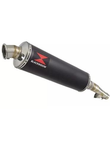 Honda NC 700 S (RC61) 2012-2014 Kit Silencieux: Silencieux Rond Noir Inox 400mm
